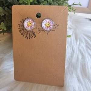 Purple Flower Earrings